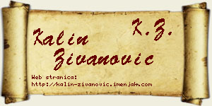 Kalin Živanović vizit kartica